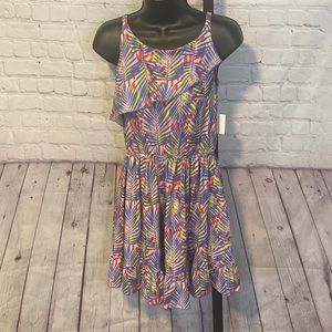 NWT BCBG GIRLS PALM LEAF SUNDRESS ROSE PETAL